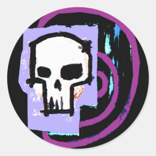 Sticker Rond Crâne 12