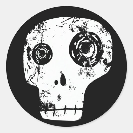 Sticker Rond Crâne 13 (Devant)