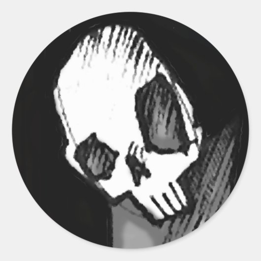 Sticker Rond Crâne 14 (Devant)
