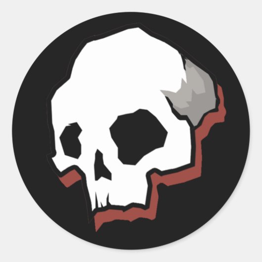 Sticker Rond Crâne 17 (Devant)