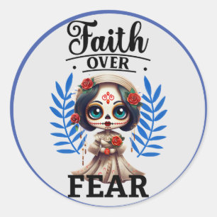 Sticker Rond Crâne à sucre mou