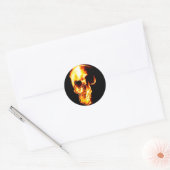 Sticker Rond Crâne allumé (Enveloppe)