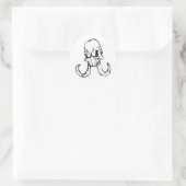 Sticker Rond Crâne animal (Sac)