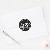 Sticker rond crâne blanc (Enveloppe)