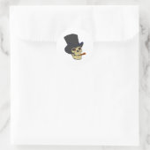 Sticker Rond Crâne Cigare skull cigar (Sac)