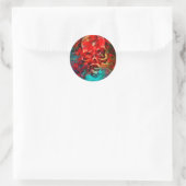 Sticker Rond Crâne coloré (Sac)