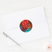 Sticker Rond Crâne coloré (Enveloppe)