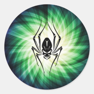 Sticker Rond Crâne cool
