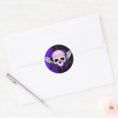 Sticker Rond Crâne d'aile - PURPLE (Enveloppe)