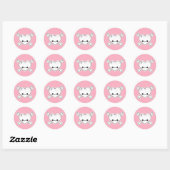 Sticker Rond Crâne de coeur de Pastel Grunge Cute (Feuille)