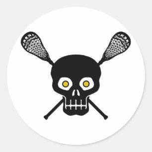 Sticker Rond Crâne de crosse