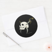 Sticker Rond Crâne de cutlass (Enveloppe)