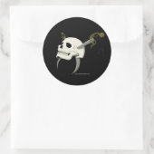 Sticker Rond Crâne de cutlass (Sac)