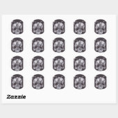 Sticker Rond Crâne de Deathshead (Feuille)