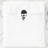Sticker Rond Crâne de la faucheuse noire (Sac)