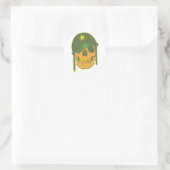 Sticker Rond Crâne de l'armée (Sac)