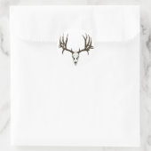 Sticker Rond Crâne de Mule Deer (Sac)