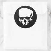 Sticker Rond Crâne de signature de la journée d'inactivité (Sac)