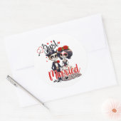 Sticker Rond Crâne de Sucre Mignon (Enveloppe)