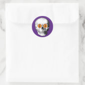 Sticker Rond Crâne Demon Eyed (Sac)