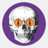 Sticker Rond Crâne Demon Eyed (Devant)