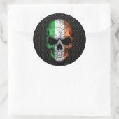 Sticker Rond Crâne drapeau irlandais sur acier Mesh Graphic (Sac)