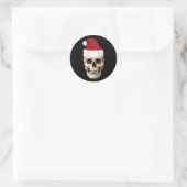Sticker Rond Crâne du Père Noël - Noël est mort (Sac)