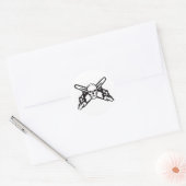 Sticker Rond Crâne et tronçonneuses (Enveloppe)