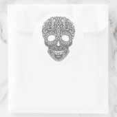 Sticker Rond Crâne humain inspiré (Sac)