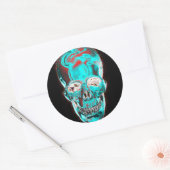 Sticker Rond Crâne Indiglo Abstrait 2 (Enveloppe)