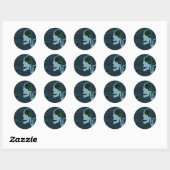 Sticker Rond crâne logique éclairé (Feuille)