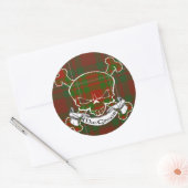 Sticker Rond Crâne MacGregor Tartan (Enveloppe)