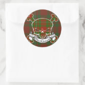 Sticker Rond Crâne MacGregor Tartan (Sac)