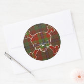 Sticker Rond Crâne MacLean Tartan Pas de bannière (Enveloppe)