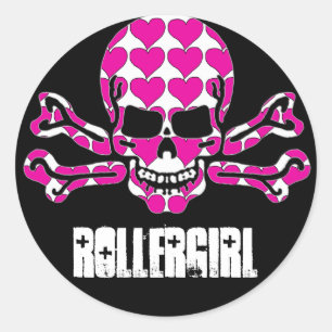 Sticker Rond crâne plein de coeur