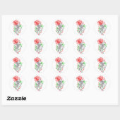 Sticker Rond crâne rose tribal (Feuille)
