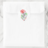 Sticker Rond crâne rose tribal (Sac)