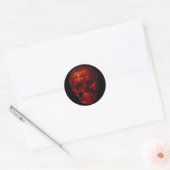 Sticker Rond Crâne rouge (Enveloppe)