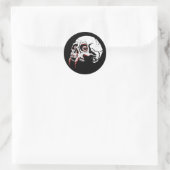 Sticker Rond Crâne Vampire (Sac)