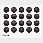 Sticker Rond Crâne Whimsigoth esthétique (Feuille)