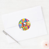 Sticker Rond Crânes de partie (Enveloppe)