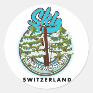 Sticker Rond Crans-Montana Suisse ski