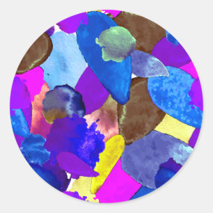 Sticker Rond Crash de couleur 4