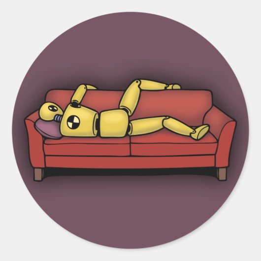 Sticker Rond Crash Pad Dummy (Devant)