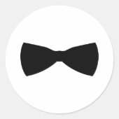 Sticker Rond cravate arc noir (Devant)