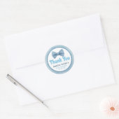 Sticker Rond Cravate Bleue Cute Baby shower Petit Homme Merci (Enveloppe)