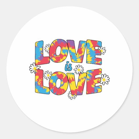 Sticker Rond Cravate-Dye Love (Devant)