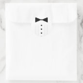 Sticker Rond cravate noire tuxedo (Sac)