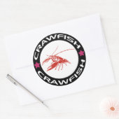 Sticker Rond crawfish-ring (red-1) (Enveloppe)