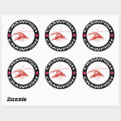 Sticker Rond crawfish-ring (red-1) (Feuille)